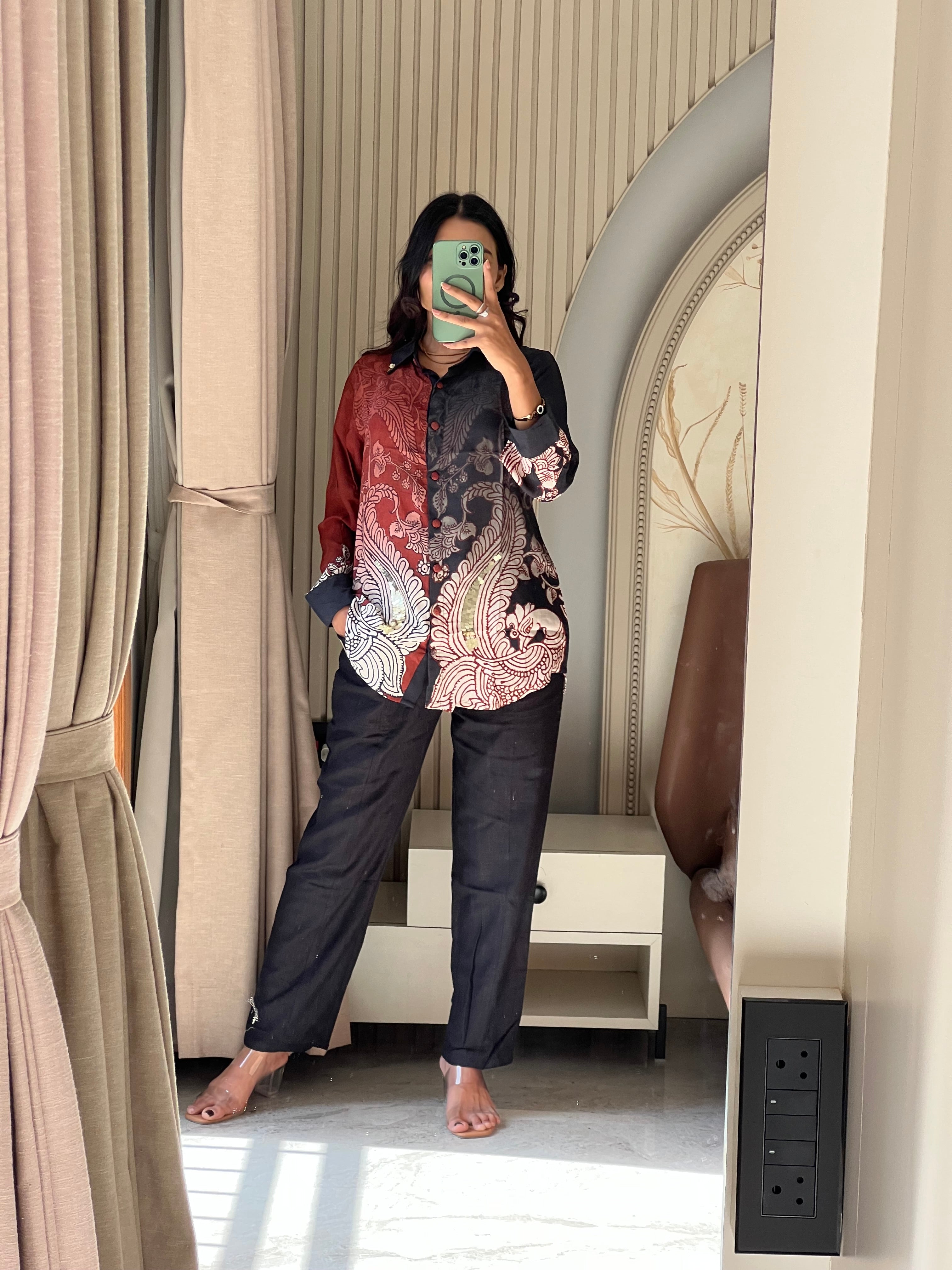 Black kalamkari shirt