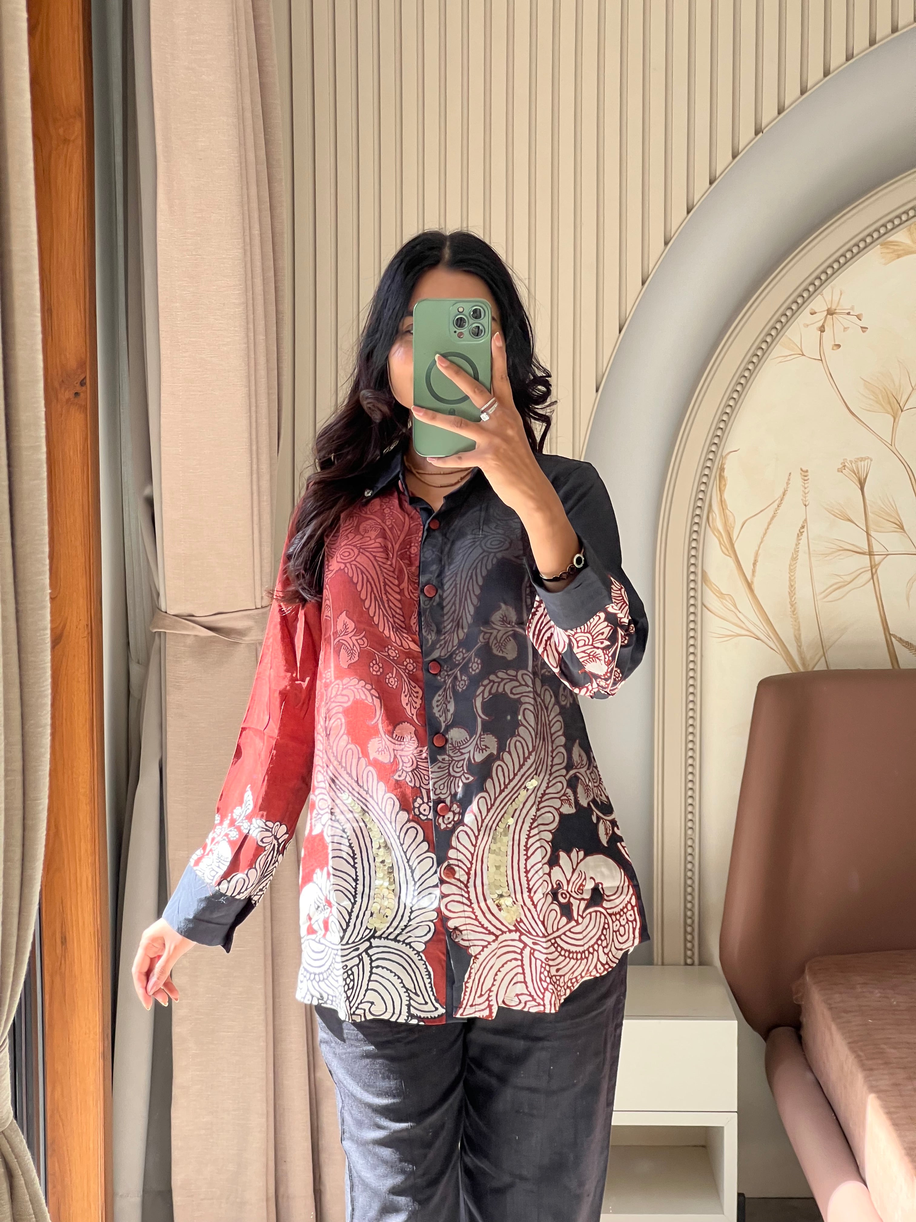 Black kalamkari shirt
