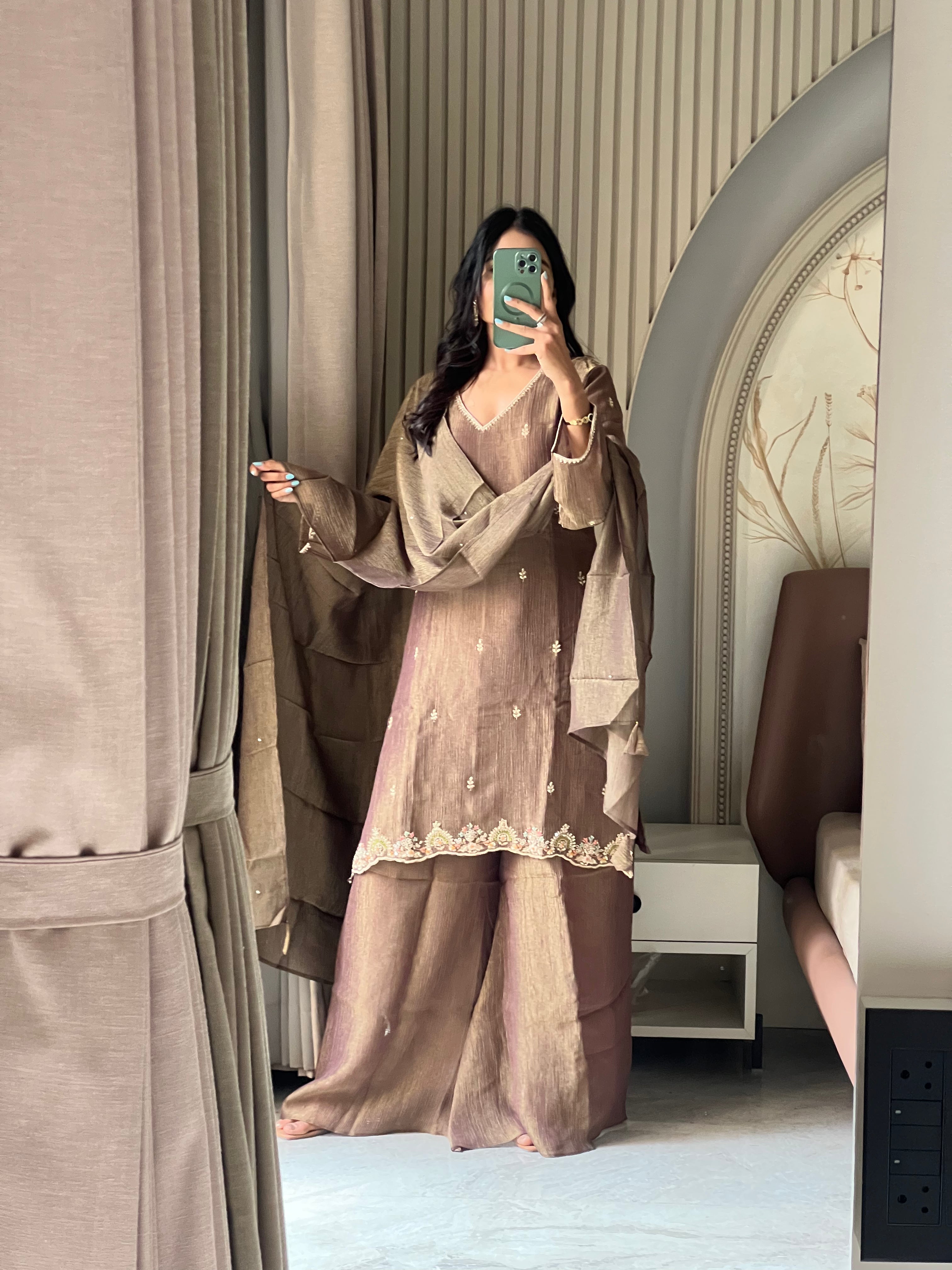 Crush tissue sharara set